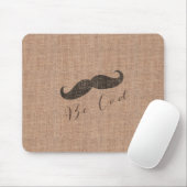 Tapis De Souris Copie et moustache rustiques de toile de jute (Avec souris)