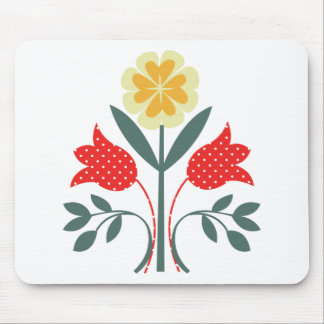 Tapis De Souris Copie florale d'art populaire de motif d'île juste