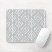 Tapis De Souris Copie Mousepad - gris de feuille (Avec souris)