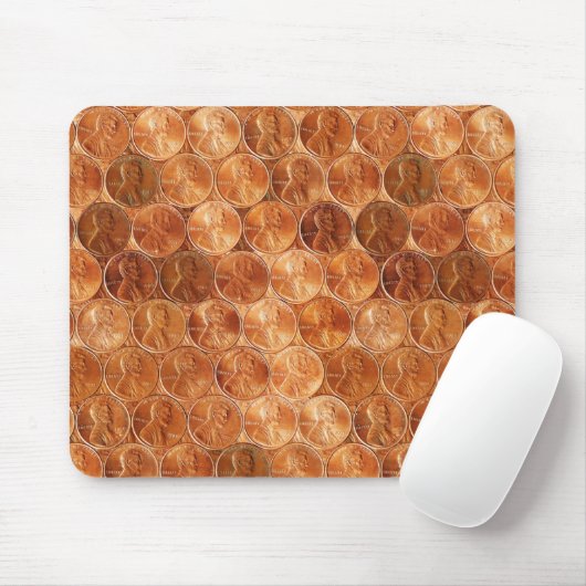 Tapis De Souris Copper Abraham Lincoln penny (Avec souris)