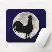 Tapis De Souris Coq au clair de lune (Avec souris)