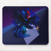 Tapis De Souris Coq de combat noir Mousepad (Devant)