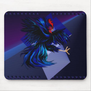 Tapis De Souris Coq de combat noir Mousepad
