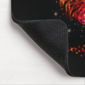 Tapis De Souris Coq de feu. Flamme animal étincelant design cool (Coin)
