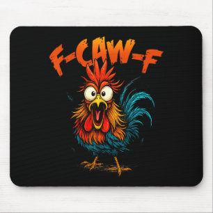 Tapis De Souris Coq drôle de F Caw F Crow Fcawf Chuchoteur de poul