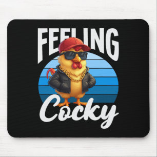 Tapis De Souris Coq drôle de jeu de mots cool Swag de célibataires