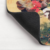 Tapis De Souris Coq et Hen avec Hydrangeas par Ito Jakuchu (Coin)