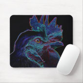 Tapis De Souris coq noir (Avec souris)