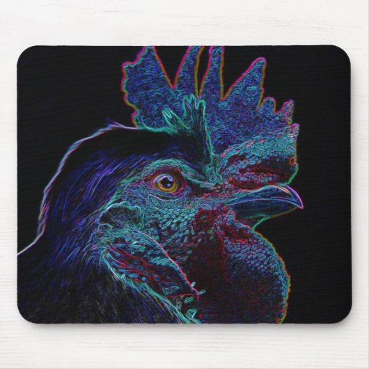 Tapis De Souris coq noir (Devant)