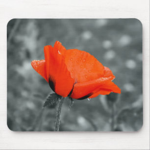 Tapis de souris coquelicot à clé de couleur