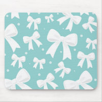 Coquette Bleue Avec Perles Et Rubans Blancs