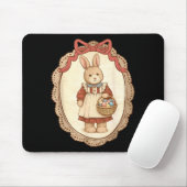 Tapis De Souris Coquette Bow Funny Bunny Eggs Rabbit Happy Easter  (Avec souris)