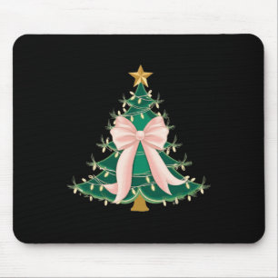 Tapis De Souris Coquette Bow Pink sapin de Noël Bats Noël Femmes G