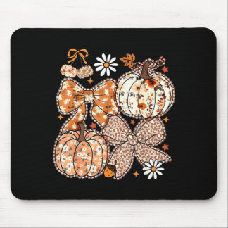 Tapis De Souris Coquette Bow Pumpkin Season Thanksgiving Autumn Fa