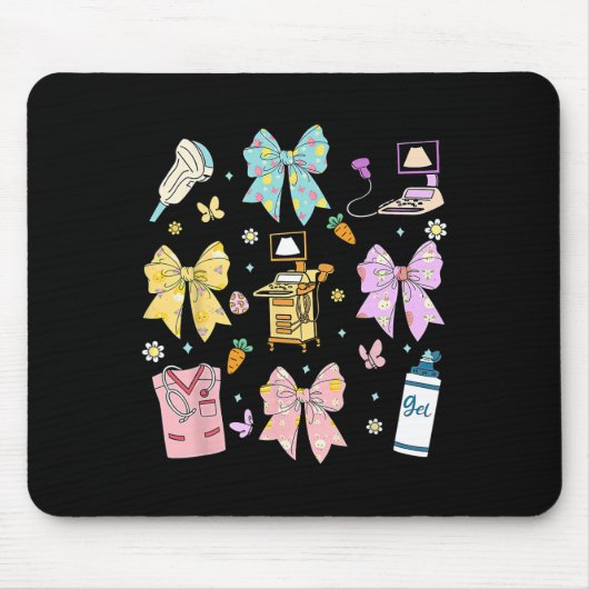 Tapis De Souris Coquette Bow Sonographer Easter Ultrasound Tech So (Devant)