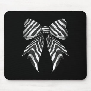Tapis De Souris Coquette Bow Zebra Skin Motif mignon Halloween Cos