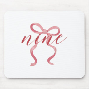 Tapis De Souris Coquette fille rose Bow 9 ans 9e anniversaire par