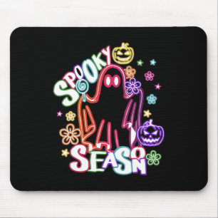 Tapis De Souris Coquette Florale Fantôme mignonne Halloween Citrou