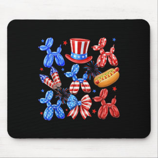 Tapis De Souris Coquette Patriotique Balloon Chien 4 juillet Hot C