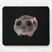 Tapis De Souris Coquette Sad Hamster Mème Souris Pad (Devant)