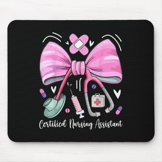 Tapis De Souris Coquette stéthoscope Cna Stant Certifié (Devant)