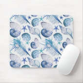 Tapis De Souris Coquilles d'aquarelle (Avec souris)