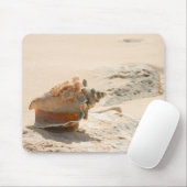 Tapis De Souris Coquilles de mer sur la plage (Avec souris)