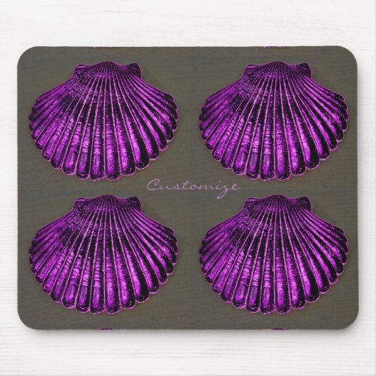 Tapis De Souris coquilles de pétoncle pourpre gris Thunder_Cove (Devant)