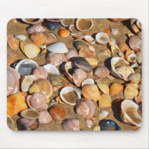 Tapis De Souris Coquilles sur une plage sablonneuse Andalousie,
