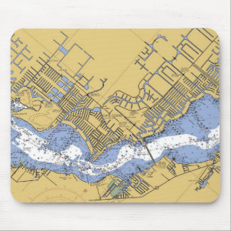 Tapis De Souris Corail de cap, mousepad nautique de diagramme de