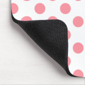 Tapis De Souris Corail et pois blancs (Coin)