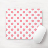 Tapis De Souris Corail et pois blancs (Avec souris)