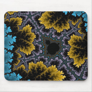 Tapis de souris corail orange bleu