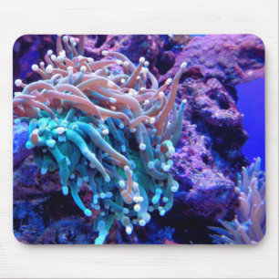 Tapis De Souris Corail récif océan anénome bleu rose violet océan