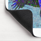 Tapis De Souris Corbeau couleur bleu (Coin)