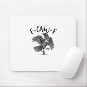 Tapis De Souris Corbeau, F-Caw-F Oiseau drôle (Avec souris)