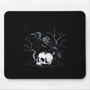 Tapis De Souris Corbeau, F-Caw-F Oiseau Drôle Lune Gothique Humour