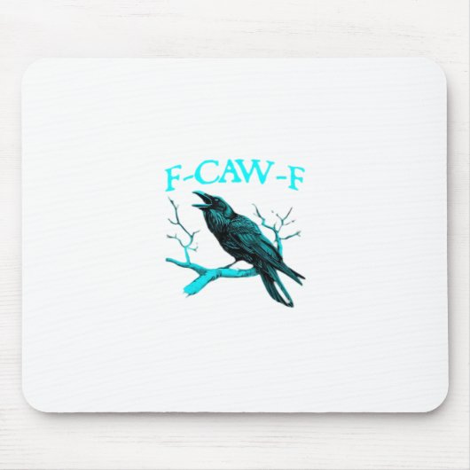 Tapis De Souris Corbeau F-Caw-F Oiseau Drôle Rétro (Devant)
