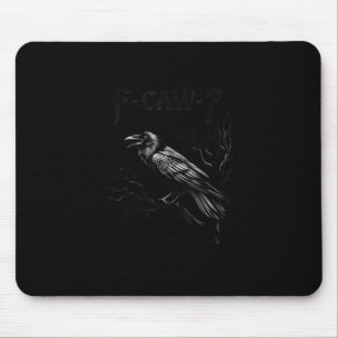 Tapis De Souris Corbeau, F-Caw-F Oiseau Rétro Classique