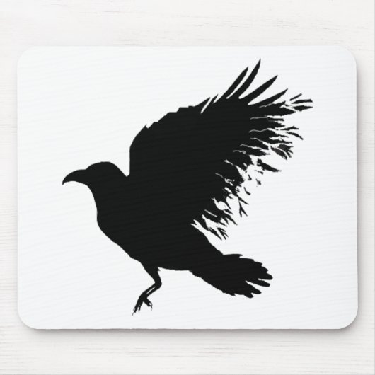 Tapis De Souris Corbeau - noir (Devant)