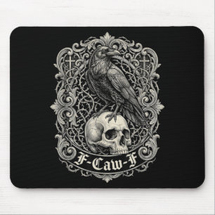 Tapis De Souris Corbeau noir oiseau corbeau noir art gothique humo