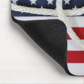 Tapis De Souris Corde cardiaque sur drapeau américain (Coin)