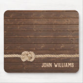 Tapis De Souris Corde Knot sur chêne (Devant)