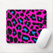 Tapis De Souris Corey Tiger 80s Empreinte de léopard rose rétro Mo (Avec souris)