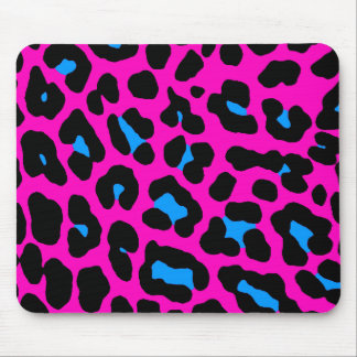 Tapis De Souris Corey Tiger 80s Empreinte de léopard rose rétro Mo