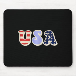Tapis De Souris Corgi avec drapeau patriotique américain d'indépen