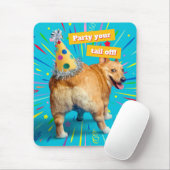 Tapis De Souris Corgi Butt Birthday Hat (Avec souris)
