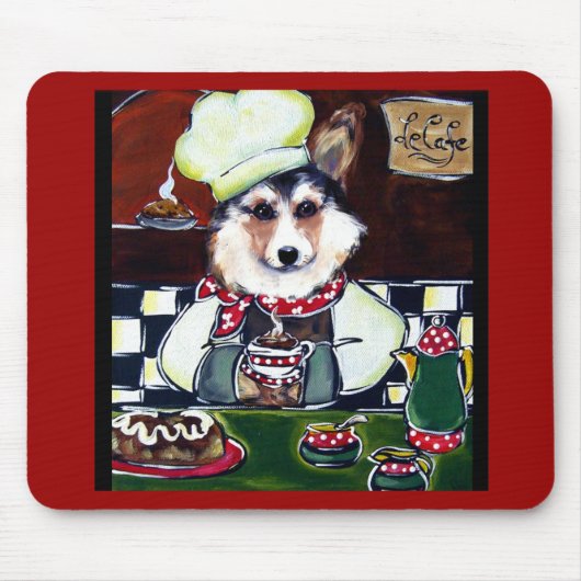 Tapis De Souris Corgi Chef (Devant)