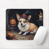 Tapis De Souris Corgi Citrouille Halloween effroi (Avec souris)