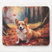 Tapis De Souris Corgi dans les feuilles d'automne automne automne  (Devant)